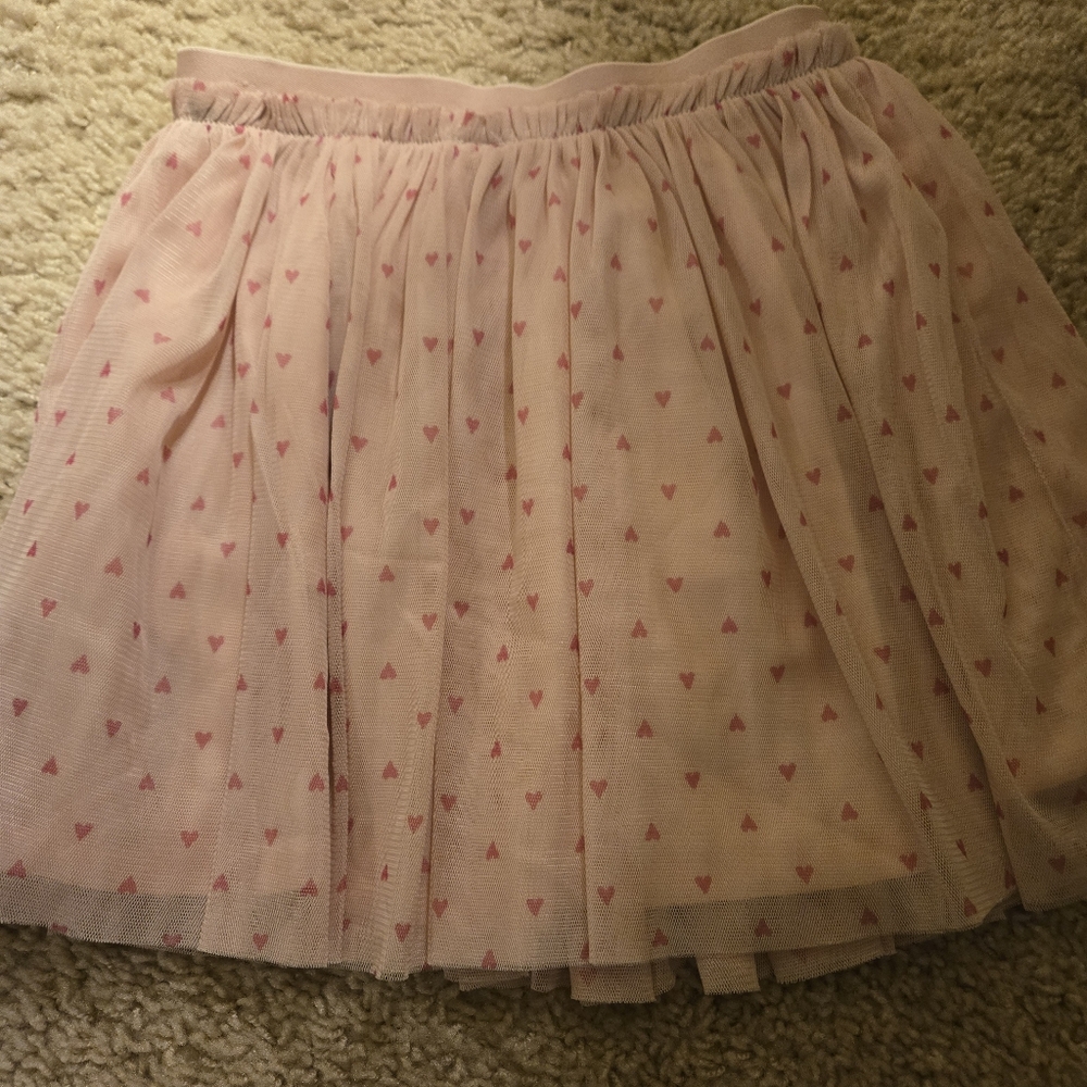 EUC heart Layered Toddler Skirt